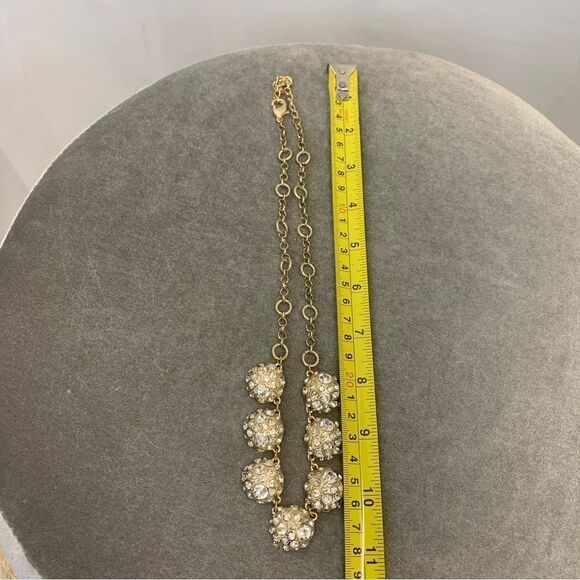 GOLDTONE rhinestone embellished circular necklace - Picture 9 of 12